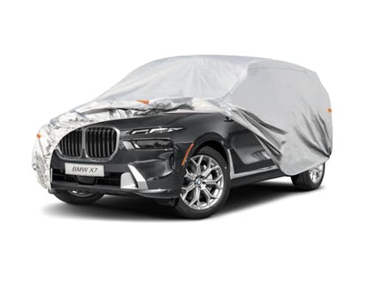 Kayme 6 Layers SUV Car Cover Custom Fit for BMW X7（2018-2025） Waterproof All Weather for Automobiles, Outdoor Full Cover Rain Sun UV Protection.Silver - size: 8. Custom Fit BMW X7