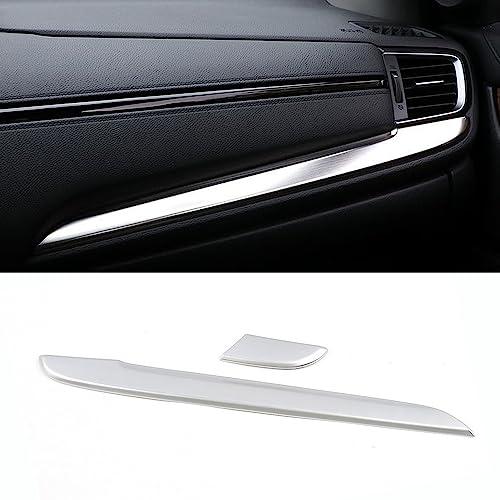 Car Accessories Fit for Honda CR-V CRV 2017-2022 Center Consoles Dash Board Panel Cover Trim Sticker Interior Decoration Mouldings (Matte Silver) ABS 2 PCS - color: Matte Silver, size: ABS