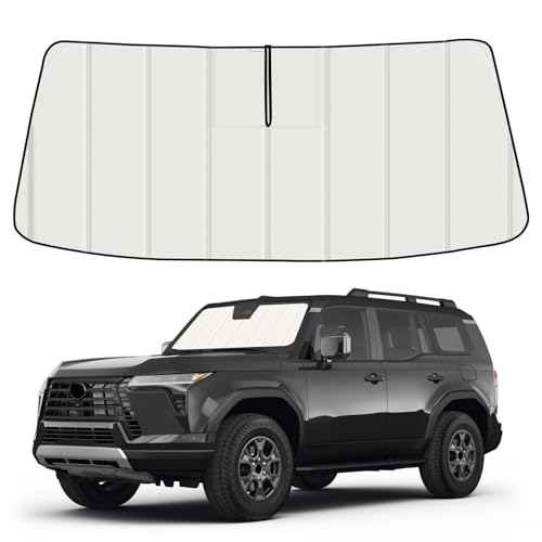 Windshield Sun Shade for Le-xus GX550 2024-2025 2026, Front Window Visor Accessories, Accordion Folding Design Blocks Heat & UV Rays Maintain Cool Interior and Save Space - size: Le-xus GX550 2024-2026