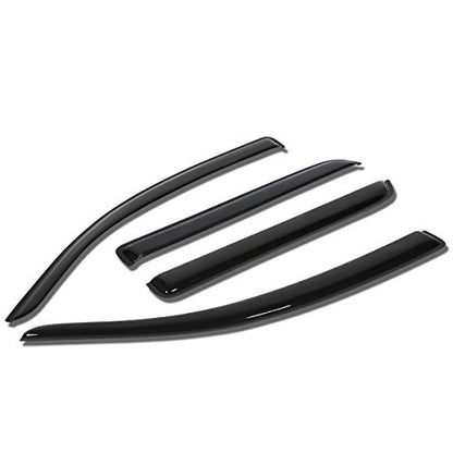 Auto Dynasty 4Pcs Tape-On Window Visor Rain Guard Compatible with 2008-2017 Sequoia, Rain Shields Vent Shade Wind Deflector, Acrylic - size: 08-17 Toyota Sequoia