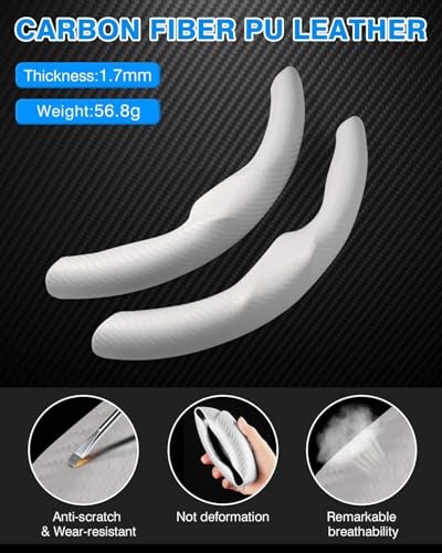 Shademax Custom for Tesla Steering Wheel Cover, Tesla Model Y 2020-2025/ Model Y Juniper 2026/ Model 3 2017-2025 2026 (Fit Model 3 Highland) Carbon Fiber Steering Wheel Cover Model Y/3 Accessories - color: A-White (Carbon Fiber )