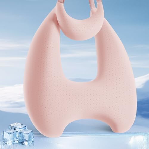 Memory Foam Kids Travel Pillow, Car Pillow for Kids, H-Shape Car Pillows for Sleeping, Removable Pillowcase, Adjustable, Porous Dots, Pink - color: Porous Dots Pink