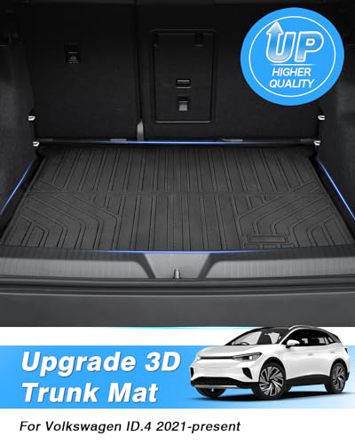 Powerty Cargo Mat for Volkswagen ID.4 2021 2022 2023 2024 2025 2026 Accessories Trunk Mat in Upper Position All Weather Cargo Liner Rear Trunk Mat - size: Upper Position Cargo Mat｜For｜21-26｜Volkswagen ID.4