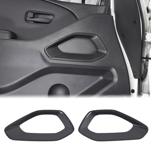 Aunginsy Car Inner Front Door Panel Frame Trim Compatible with Nissan Frontier 2022 2023 2024 2025 Front Side Door Anti-Scratch Panel Look Decorative Cover Protector Sticker ABS Interior Accessories - color: Carbon Fiber Pattern