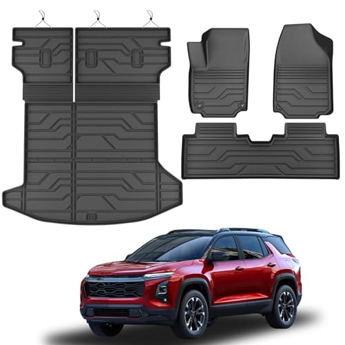 KARPAL Floor Mats for 2025 2026 Chevy Equinox (Only Gas) & GMC Terrain, All-Weather TPE Custom Fit Floor Liners Chevrolet Car Accessories - style: 2025-2026 | For Chevy Equinox | Full Set