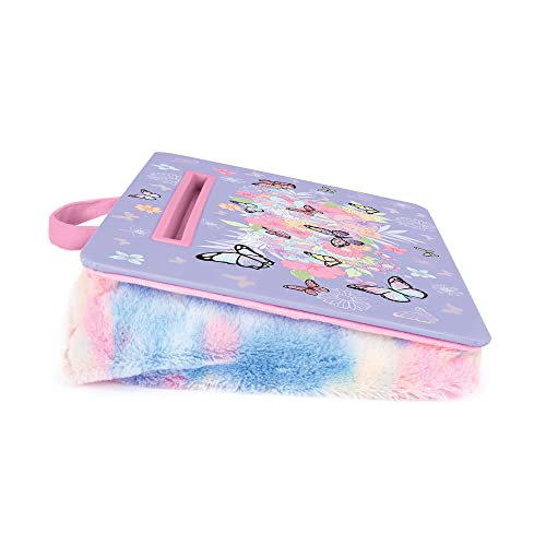 3C4G THREE CHEERS FOR GIRLS Butterly Lap Desk-Lap Desk with Cushion for Kids - Large Laptop Surface with Cushion - KidsTravel Tray for Car with Storage for Tables, Pens & More