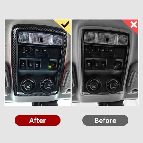 Car Carbon Fiber Decal Reading Light A ABS Sticker Cover Interior Trim Accessories for Toyota 4Runner SUV 2010-2025 Black - color: Reading Light a