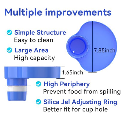 [2 Packs] Kids Car Seat Tray, Travel Tray with Cup Holder for Toddler Baby, Kids Car Seat Food Snack Organizer for Road Trip, Stroller snack, travel must haves - Blue - color: Blue-2 Packs