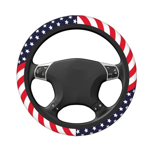 American Flag Elastic Steering Wheel Cover Universal 15 Inch - color: 6