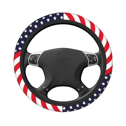 American Flag Elastic Steering Wheel Cover Universal 15 Inch - color: 6