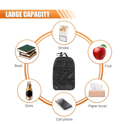 Car Backseat Organizer with 7 Storage Pockets, Waterproof Auto Seat Back Protector Kick Mat for Kids Toddlers, Large Capacity Universal Travel Accessories, Keep Vehicles Organized & Tidy (2PCS) - size: 2PCS