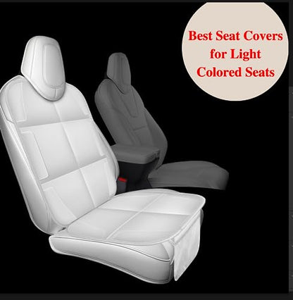 Meolsaek Car Seat Protector for Child Car Seat, Durable 600D Fabric Waterproof Car Seat Cover with Thick Pad Non-Slip Backing，No Imprints (Light Gray-2 pcs) - color: Light gray-2 pcs