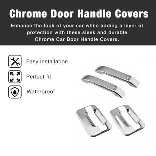 SEGADEN Chrome Plated Door Handle Cover Compatible with 2004-2014 Ford F-150 F150 2005-2008 Lincoln Mark LT (2 Doors with Key Pad No Passenger Keyhole) XG7701