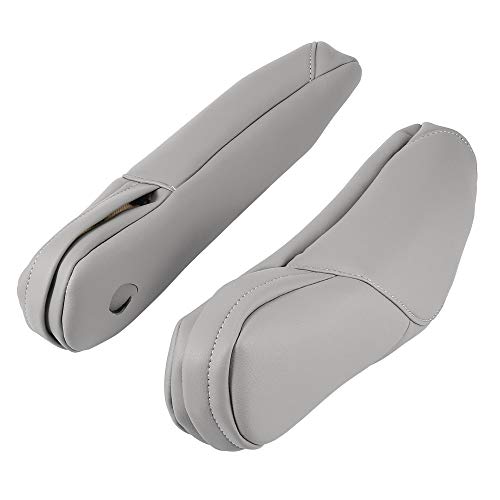 X AUTOHAUX 1 Pair Car Front Seat Armrest Cover Replacement Microfiber Leather Gray for Honda CR-V 2010-2011