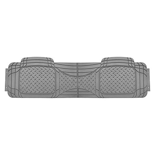 FH Group FH-V11307R010 Semi Custom Trimmable Vinyl Rear Floor Mat Gray for Sedan, SUV and Van