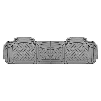 FH Group FH-V11307R010 Semi Custom Trimmable Vinyl Rear Floor Mat Gray for Sedan, SUV and Van