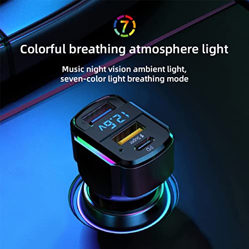 GemCoo USB C Car Charger, 80W PD36W&QC3.0 Fast Charging Car Charger Adapter Cigarette Lighter Charger Plug for iPhone 14 13 12 11, iPad, Samsung Galaxy S22 S21 S10
