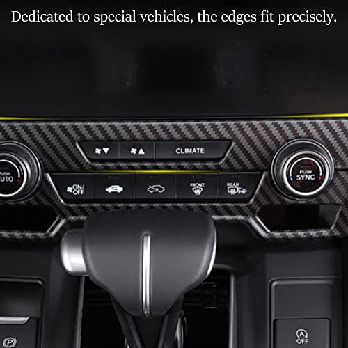 for CRV 2017-2021 Air Conditioning Knob Climate Control Module Panel ABS Carbon Fiber Grain Center Console CD Panel Cover Trim Sticker for Honda CRV 2017 2018 2019 2020 2021(Not Fit for LX) - color: Air Conditioning Knob Panel