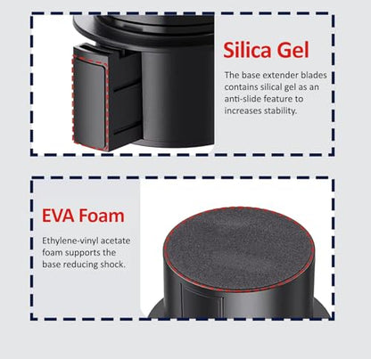 New Car Cup Holder Expander Compatible with Owala FreeSip (32 & 40 Oz. Models), Also Compatible with FreeSip Sway 40oz, Large Water Bottles and Tumblers