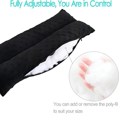 Hysterectomy Pillow Abdominal Post Surgery Pillows with Pocket Comfort for Ice Heat Packs Tummy Tuck Belly Incision Recovery Seatbelt Gifts Women Patients (Black) - color: Black