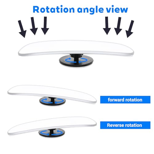 2 Pack Rectangle Blind Spot Mirror Glass Frameless Convex Wide Angle Rearview Blindspot Car Mirror Adjustable Car Auxiliary Mirrors For Universal Cars Truck Glass, Silver, 1.14×38.43inches