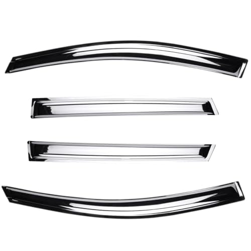 Side Chrome Wind Vent Deflector Sun Rain Guards for 2015-2020 Cadillac Escalade ESV&Chevry Suburban&GMC Yukon XL,4pcs Outside Mount Style Chrome Window Visor 94966Y - size: Escalade ESV 2015-2020(Chrome)
