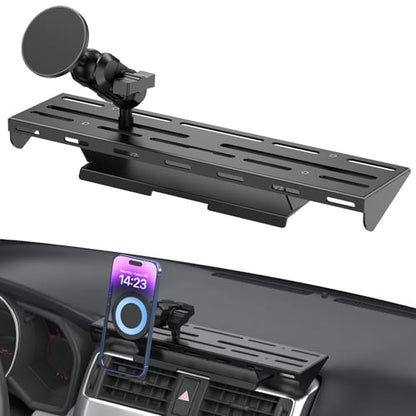 DIAMOOKY Metal Magnetic Phone Mount for Toyota 4Runner 2024 2023 2022 2021 2020-2010 5th Gen 4runner Accessories Dash Cell Phone Holder Adjustable Phone Stand Fit for All Smartphone - style: 2010-2024 (Full Size)