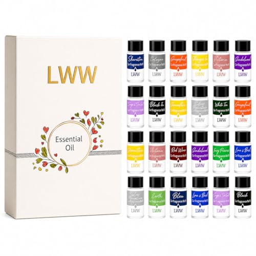 Car Air Freshener Diffuser Refills, 24 PCS 10ml Essential Oils Mixed Fragrance Set, Long Lasting Car Fragrance Oil Replacement for Car Diffusers, No Diffuser Included - color: Xxj-24pcs