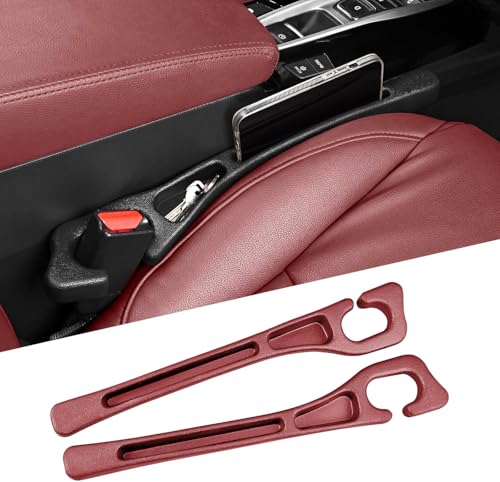Car Seat Gap Filler, Car Seat Accessories, Car Organizers and Storage with Phone Holder, Car Organizer Fit Sedan SUV Truck Red Set of 2 - color: Red, size: 1.15 Inch Car Seat Gap Filler