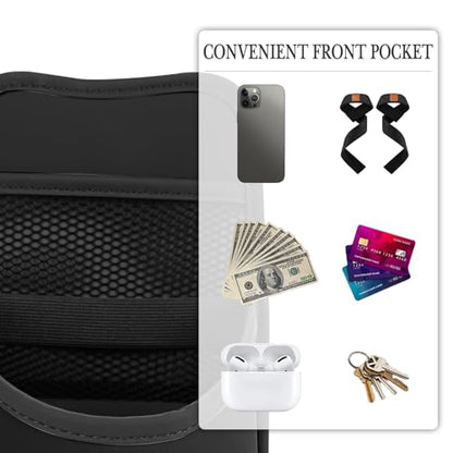 Linkidea Extra Large Car Seat Side Water Bottle Holder Compatible with EYQ 128oz, Hydracy Sport Bottle 78oz, Auto Seat Large Cup Hanging Bag with Mesh Pocket, Black