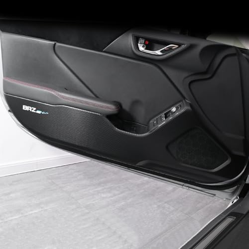 BETTERHUMZ Car Door Anti Kick Pad Cover Trim Compatible with Toyota GR86 for Subaru BRZ 2021 2022 2023 2024 2025 Carbon Fiber Leather Protective Sticker Interior Accessories