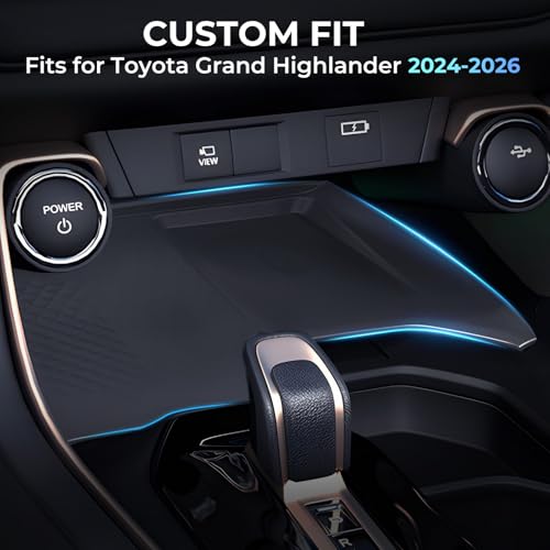 Wireless Charging Protective Mat for Toyota Grand Highlander 2026 2025 2024, Center Console Interior Accessories Silicone Anti-Slip Wireless Charger Cover Pad for 2024-2026 Grand Highlander - style: Fits for Toyota Grand Highlander 2024-2026