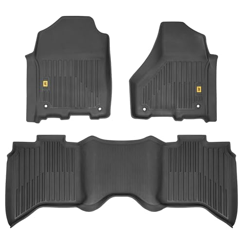 CAT® JustFit™ 3D Custom Fit Floor Mats for Dodge Ram 1500 Crew Cab 2009-2018, Dodge Ram 2500/3500 Crew Cab 2010-2018, Classic 2019-2024 - Heavy Duty Floor-Liner Protection Laser Measured - style: Dodge Ram 1500 Crew Cab (2009-2018)/ Dodge Ram 2500/3500 Cr