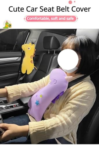 BNTR Car Seat Belt Pillow Stocking Stuffers Cute Toy Rabbit Safety Seatbelt Shoulder Pad Auto Accessory Neck Cushion Protector Seatbelt Shoulder Protector Sleeping Pillow Nice Gift (Dragon) - color: Dragon