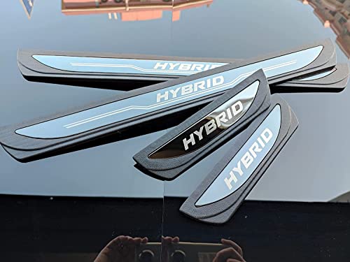 Car Door Sill Scuff Protector, for Hyundai Elantra Hybrid 2020 2021 2022 2023 2024 Accessories, Door Entry Guard Plate Trim Cover, Auto Interior Accessory Kick Panels 4pcs Set