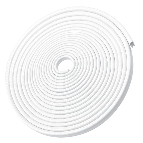 MYFAMIREA 33Ft(10M) Long Car Door Edge Guards,U Shape Edge Trim Rubber Seal Protector Rubber Car Door Protector Car Protection Door Edge Anti-Collision Rubber Clips Fit for Most Car| White | - color: White, size: 33FT