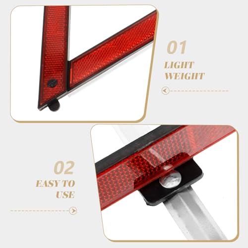 Reflective Safety Triangles for Vehicles 3-Pack Portable Emergency Roadside Warning Signs 11.22X9.64X9.05In Foldable Car Hazard Markers for Night and Adverse Weather