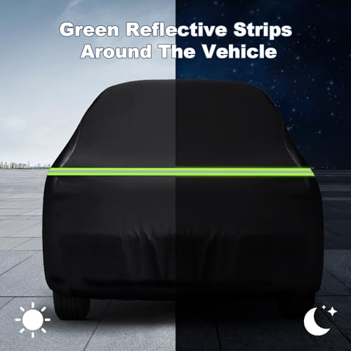 QUNSUNUS Car Cover for Chevy 3100 2 Door 1946-1957, Waterproof 3100 Car Covers with Cotton Lining, 3100 Truck Cover with Straps and Zipper for Wind, Sun and Dust Protection - size: for Chevy 3100 1946-1957