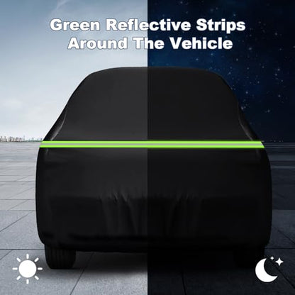 QUNSUNUS Car Cover for Chevy 3100 2 Door 1946-1957, Waterproof 3100 Car Covers with Cotton Lining, 3100 Truck Cover with Straps and Zipper for Wind, Sun and Dust Protection - size: for Chevy 3100 1946-1957