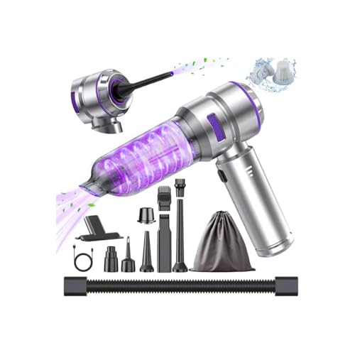 Car Vacuum Cleaner High Power - 22000PA Portable Car Vacuums 4 in 1 Compressed Air Duster & Blower Hand Held Vacuum Cordless with Brushless Motor for Cars Home Office Camping Ideal Gifts for Men women - color: Purple