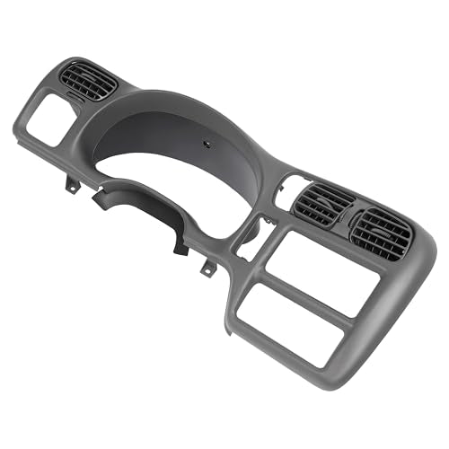 KUAFU Dash Trim Bezel Cover Compatible with 1998-2004 Checy Chevrolet S10/ Blazer GMC Jimmy Paint ABS Plastic Grey Center Console Radio Dashboard Panel Instrument Replacement Lid(Fit Single Din Only) - color: Gray