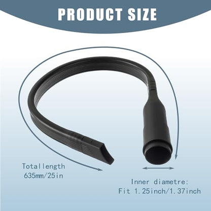25-Inch,Universal Vacuum Crevice Tool Attachment Flexible Brush Kit, For All 1-1/4"(32mm) Or 1-3/8"(35mm) Inner Diameter Vacuum Hoses（2pack）