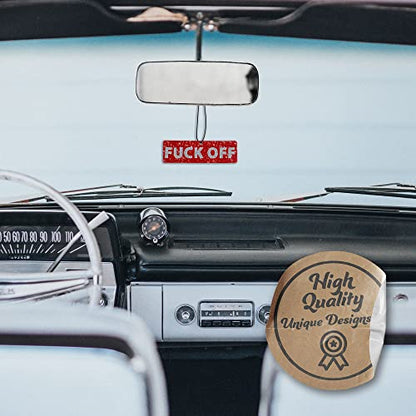 F Off Car Air Freshener 3 Pack Scented With Essential Oils By Fresh Fresheners (6 Pack) - color: F Off 6-Pack