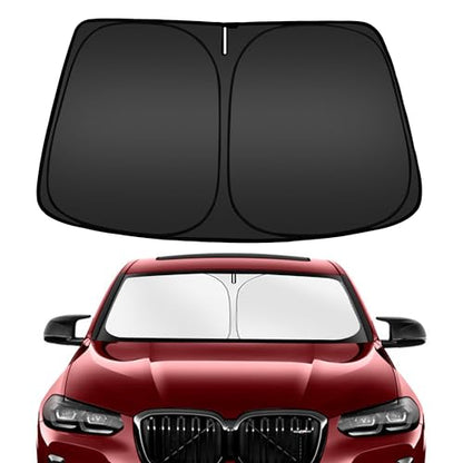 ARISMOTOR Windshield Sun Shade for BMW X4 2019-2025, Custom Fit Foldable Front Window Sunshade Sun Visor Protector, Block UV Rays Keep Your Car Cooler - size: for BMW X4 2019-2025