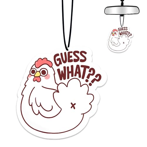 Funny Chicken Air Freshener Hanging for Car Scented Ornaments Mirror Cute Car Fresheners Chickens Car Accessories Auto Interior Decor Scent Home Bathroom Closet Chicken Gifts for Women Men - color: Chicken