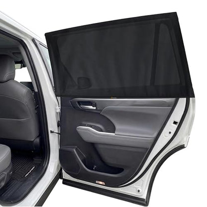 EcoNour Custom Fit Car Window Screens for Toyota Highlander 2020–2026 | Rear Side Mesh Sun Shade Cover for Baby Privacy & Blackout Camping Protection | Breathable Car Window Accessories - size: Fit for Toyota Highlander 2020–2026