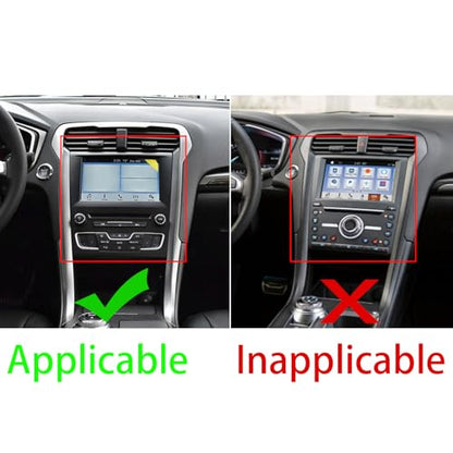 Real Bright Soft Carbon Fiber Car Dash Central Navigation Screen Control Panel Sticker Compatible with Ford Mondeo/Fusion 2013 2014 2015 2016 2017 2018 2019 Auto Interior Accessories Black - color: Black-gps Screen Panel