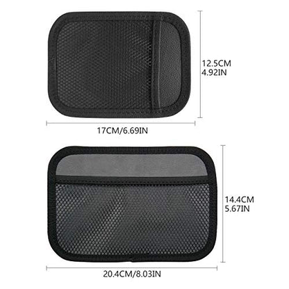 INNOLIFE Car Net Pocket Side Clutter Scattered Storage Phone Holder Strong Paste Organizer 8"x5.75"(1pcs L+1 pcs S) - size: 1 Large+1 Small