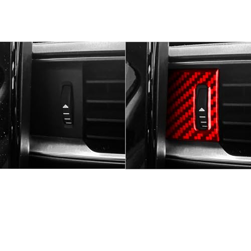 Real Red Carbon Fiber Car Driver Side AC Vent Rotary Control Switch Soft Sticker Auto Interior Trim Compatible with Ford Explorer(U625)XLT/Limited/ST/Platinum/Platinum Hybrid 2020 2021 2022 2023 - color: Driver Side Ac Vent Control Panel