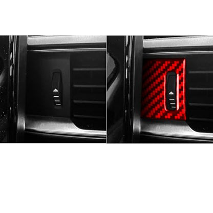 Real Red Carbon Fiber Car Driver Side AC Vent Rotary Control Switch Soft Sticker Auto Interior Trim Compatible with Ford Explorer(U625)XLT/Limited/ST/Platinum/Platinum Hybrid 2020 2021 2022 2023 - color: Driver Side Ac Vent Control Panel